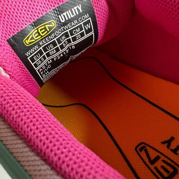 NEW KEEN Utility Sparta 2 Women’s Work Shoes Barely Pink/Black, Aluminum Toe, 8M - Picture 2 of 12